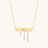Name Plate Drop Necklace