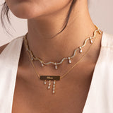 Name Plate Drop Necklace
