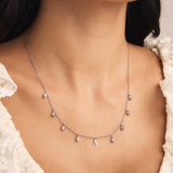 Initial Drop Necklace (Marquise Cut)