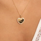 Pavé Heart Handwriting Necklace