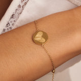Fingerprint Double Heart Bracelet