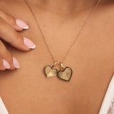 Twin Hearts Fingerprint Necklace