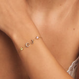 Amalia Birthstone Initial Bracelet