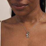 Birthstone Initial Necklace