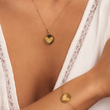 Fingerprint Double Heart Necklace
