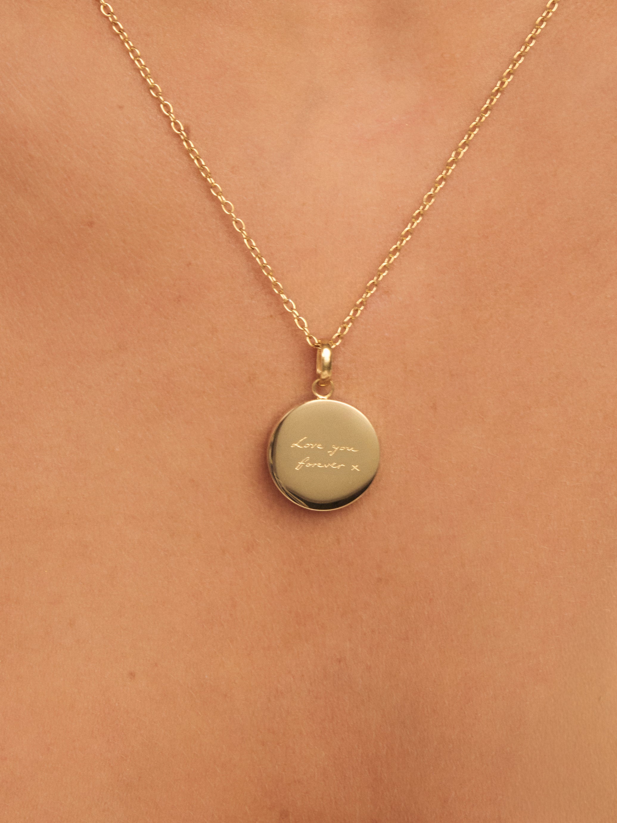 Handwriting Round Necklace