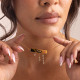 Name Plate Drop Necklace