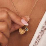 Molten Heart Photo Locket Necklace