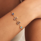 Amalia Birthstone Initial Bracelet
