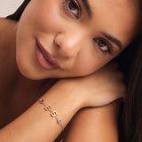 Amalia Birthstone Initial Bracelet