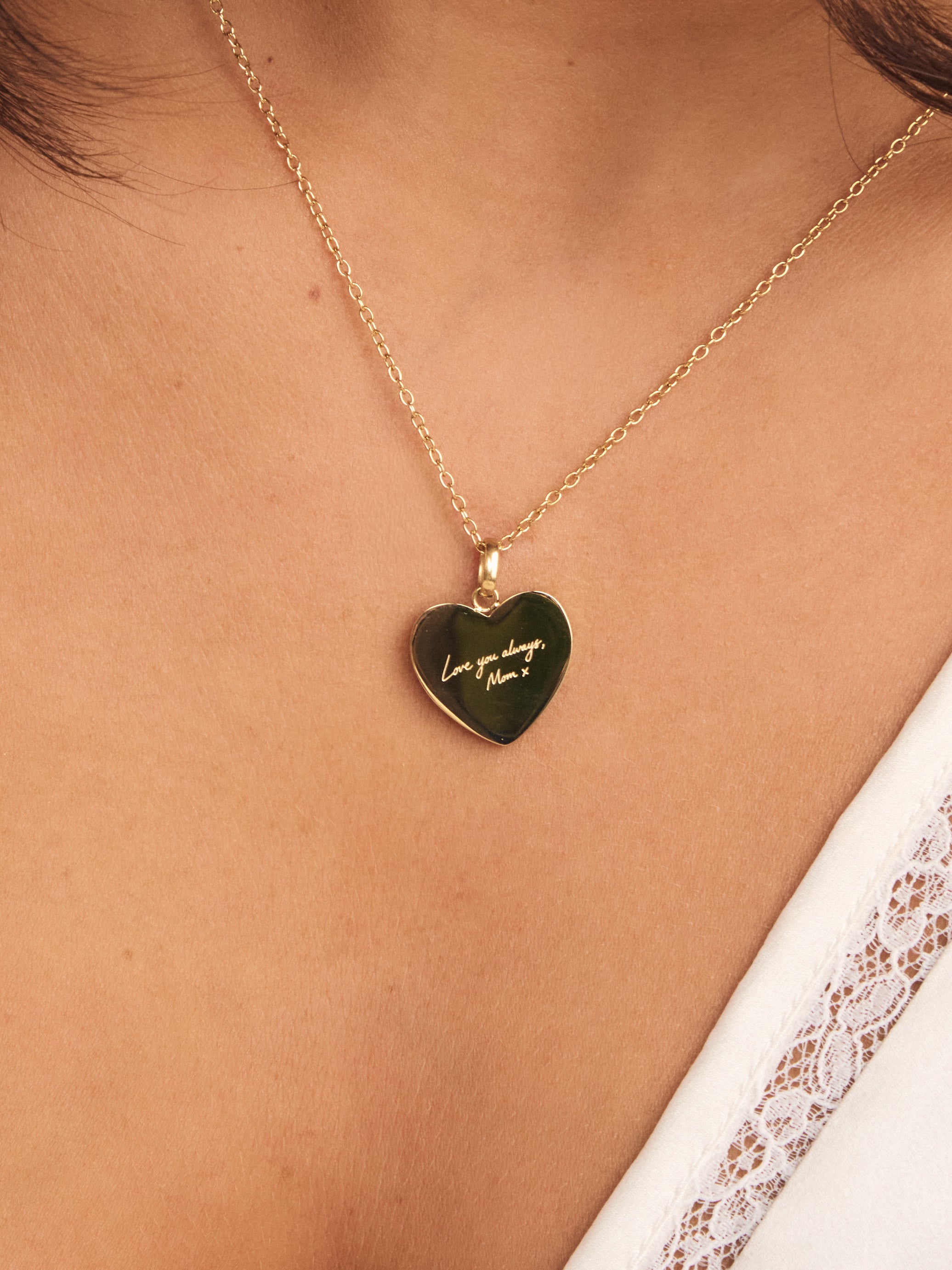 Handwriting Heart Necklace