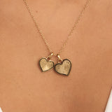 Twin Hearts Fingerprint Necklace