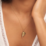 Fingerprint Split Heart Necklaces