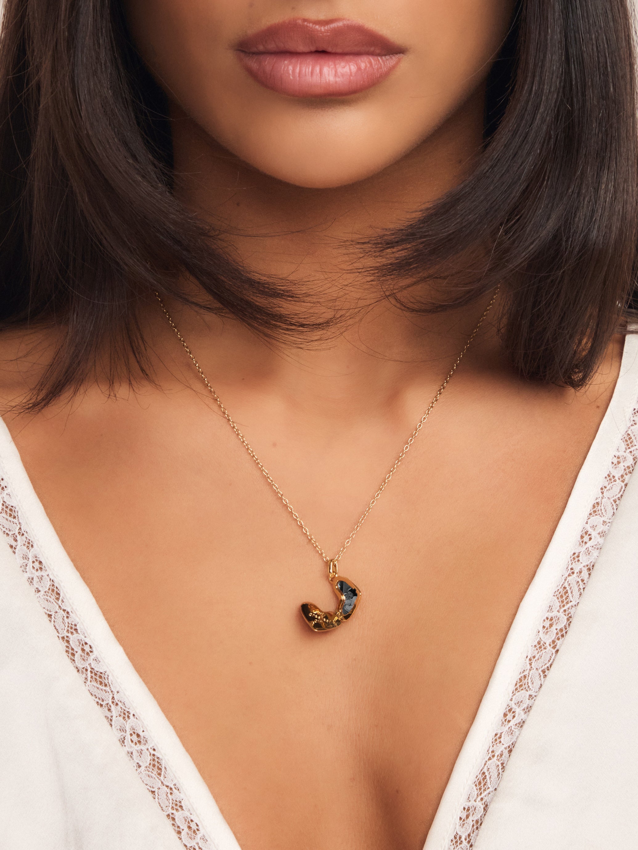 Molten Heart Photo Locket Necklace