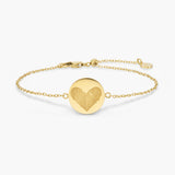 Fingerprint Double Heart Bracelet