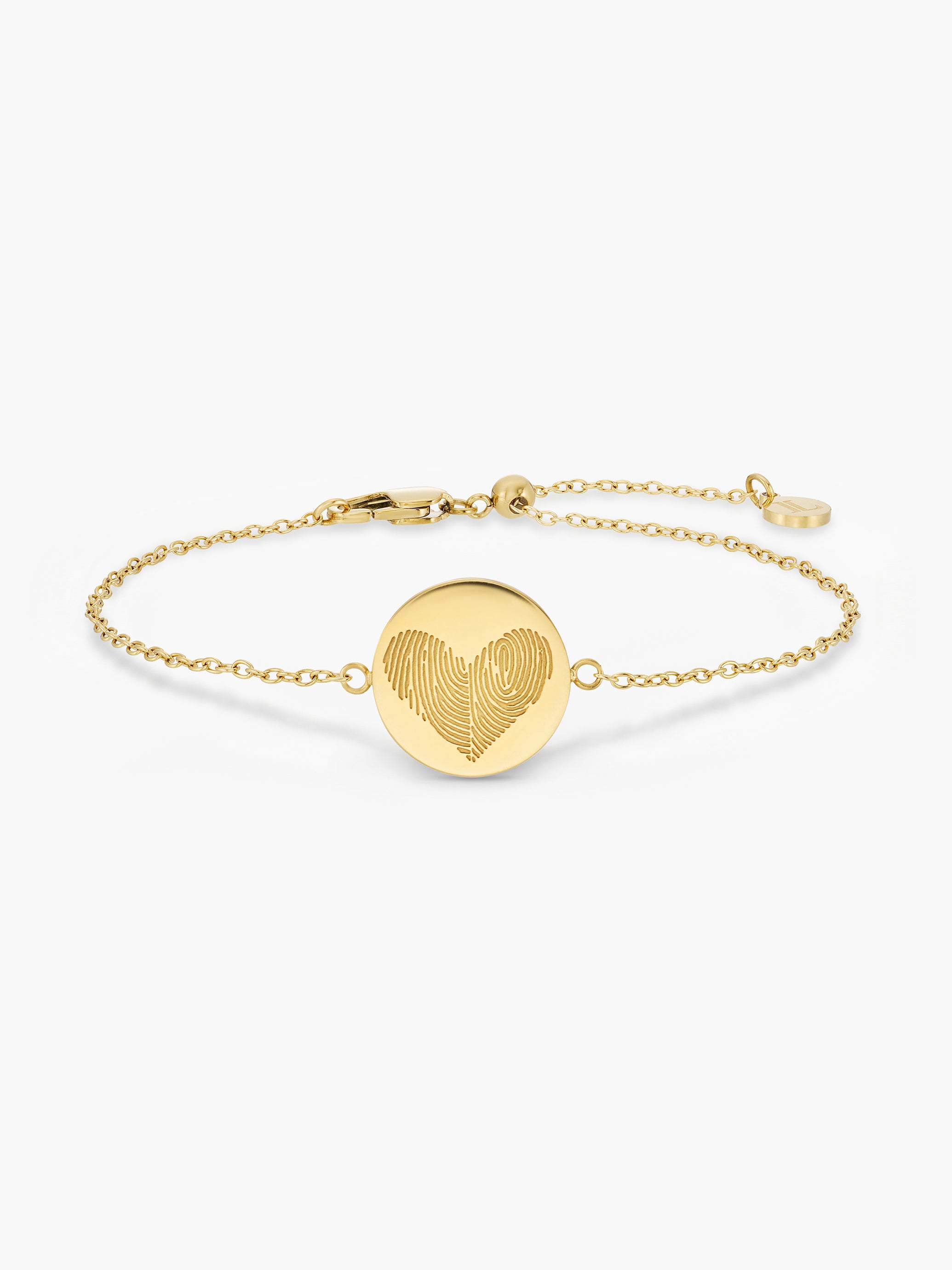 Fingerprint Double Heart Bracelet