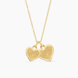 Twin Hearts Fingerprint Necklace
