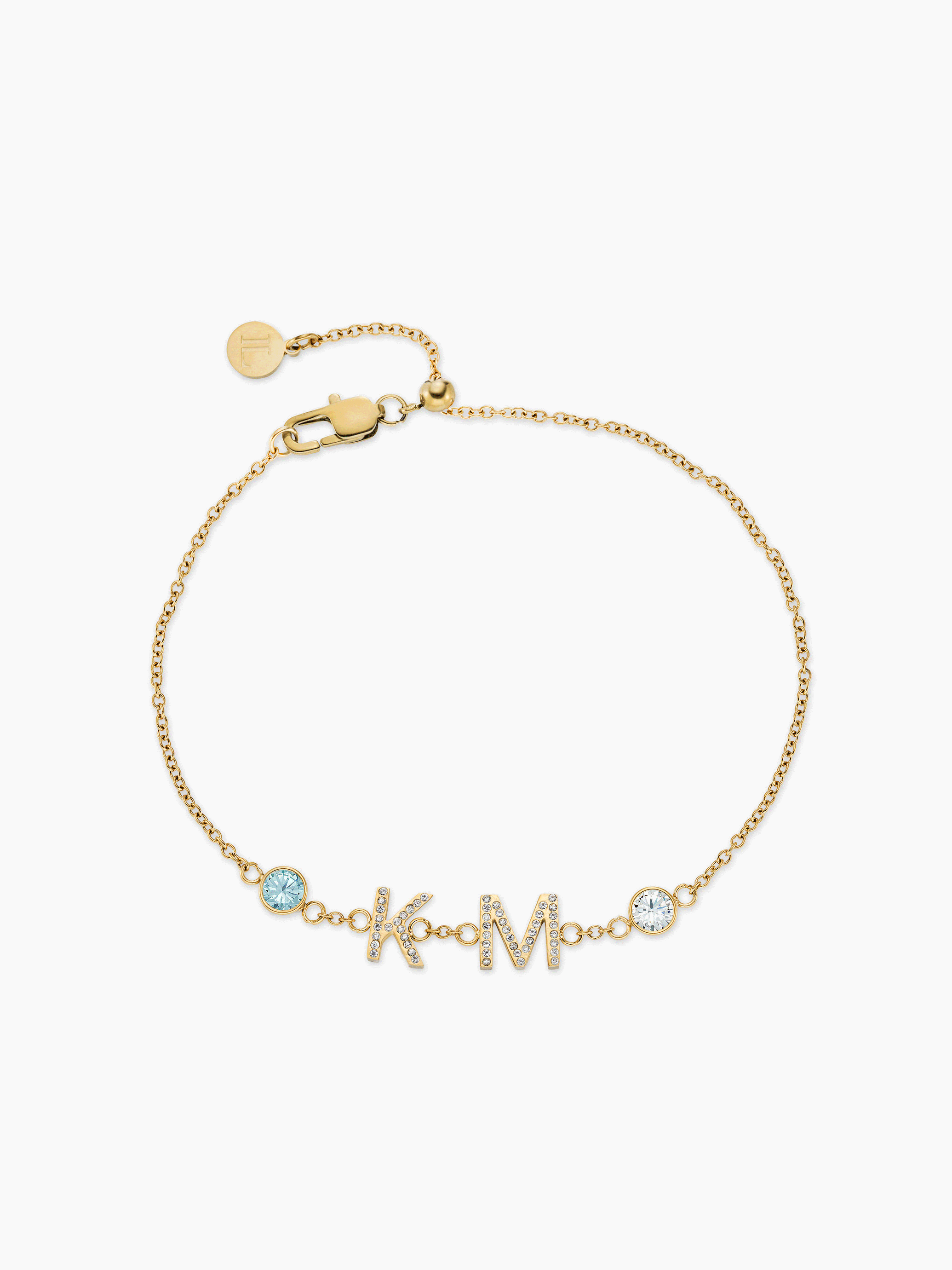 Amalia Birthstone Initial Bracelet