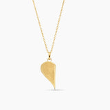Fingerprint Split Heart Necklaces