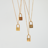 Padlock Initial Necklace